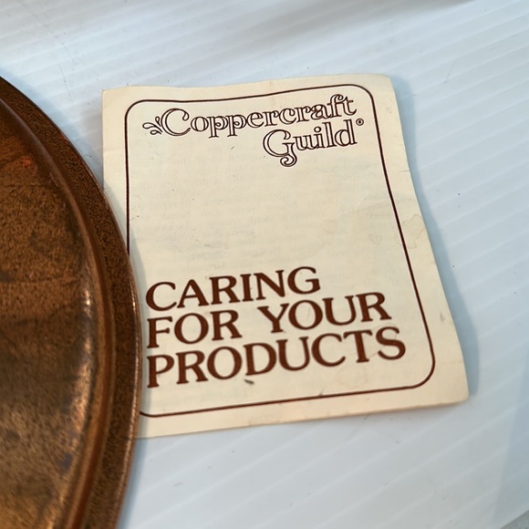 Vintage copper craft Guild double dish chaffing dish with wood handles - Picture 7 of 8